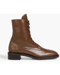 Stuart Weitzman - Sondra Leather Combat Boots - Lyst