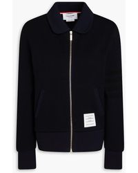 Thom Browne - Jacquard-knit Cotton Zip-up Sweater - Lyst