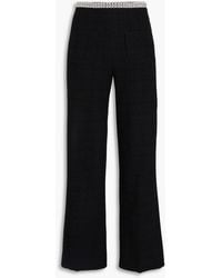 Sandro - Embellished Cotton-blend Tweed Wide-leg Pants - Lyst