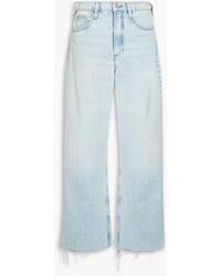 FRAME - Faded Denim Wide-leg Jeans - Lyst