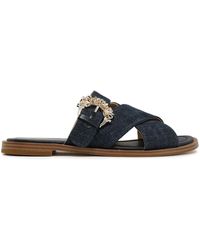 michael kors cortlandt embellished leather slide