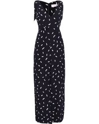 Zimmermann Bow-embellished Polka-dot Cady Wide-leg Jumpsuit Black