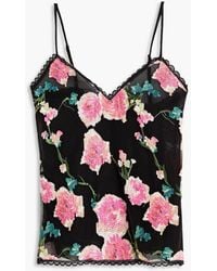 Anna Sui - Sequin-embellished Tulle Camisole - Lyst