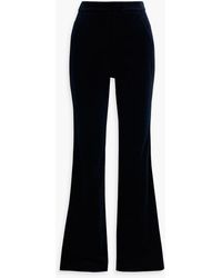 A.L.C. - Sophie Ii Satin-trimmed Cotton-blend Velvet Flared Pants - Lyst
