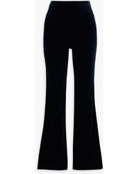 A.L.C. - Sophie Ii Satin-trimmed Cotton-blend Velvet Flared Pants - Lyst