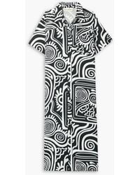 Mara Hoffman - Abbie Printed Tm Lyocell And Linen-blend Midi Dress - Lyst