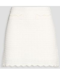 Sandro - Bead-Embellished Open-Knit Mini Skirt - Lyst