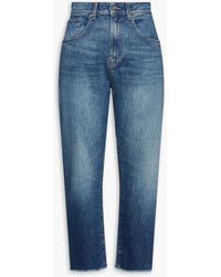 7 For All Mankind - High-rise Tapered Jeans - Lyst