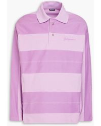Jacquemus - Raye Striped Cotton-jersey Polo Shirt - Lyst