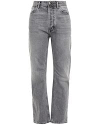 Acne Studios - Distressed High-rise Straight-leg Jeans - Lyst