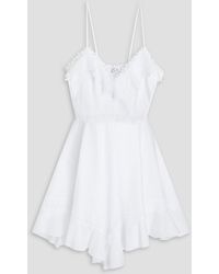 Charo Ruiz - Ruffled Cotton-blend Mini Dress - Lyst
