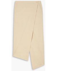 Petar Petrov - Rael Cotton And Silk-blend Wrap Skirt - Lyst