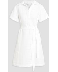 Lisa Marie Fernandez - Cotton-jacquard Mini Shirt Dress - Lyst