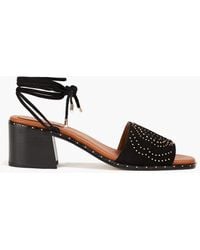 Maje - Studded Suede Sandals - Lyst