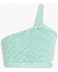 Cult Gaia - Sanura One-shoulder Cropped Cotton-blend Top - Lyst