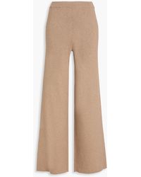 Jonathan Simkhai - Heather Cotton And Cashmere-Blend Wide-Leg Pants - Lyst