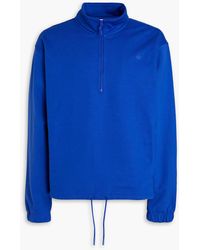 adidas Originals - Sweatshirt aus fleece aus einer baumwollmischung mit halblangem reißverschluss - Lyst