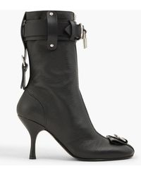 JW Anderson - Padlock ankle boots aus narbenleder mit verzierung - Lyst