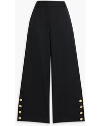 Jonathan Simkhai - Miki Cropped Twill Wide-leg Pants - Lyst