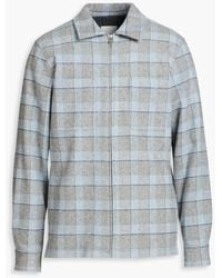 Sandro - Checked Wool-blend Overshirt - Lyst