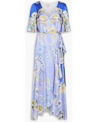 Temperley London - Carline Printed Midi Wrap Dress - Lyst