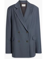 Loulou de Saison - Donau Double-breasted Wool-twill Blazer - Lyst