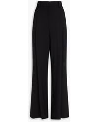 Theory - Wool-Blend Crepe Wide-Leg Pants - Lyst