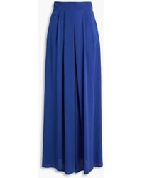 Max Mara - Cimone Pleated Crepe De Chine Wide-leg Pants - Lyst