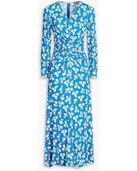 Diane von Furstenberg - Eloise Printed Maxi Wrap Dress - Lyst