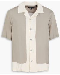 Rag & Bone - Avery Two-Tone Crepe De Chine Shirt - Lyst