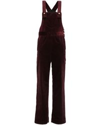 Sandro Cotton-corduroy Overalls Burgundy - Multicolour