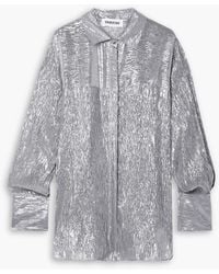 Partow - Juliette hemd aus lamé aus einer seidenmischung - Lyst