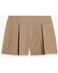 RED Valentino - Pleated Crepe Shorts - Lyst