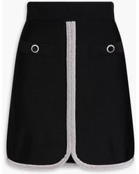 Rebecca Vallance - Raine Crystal-embellished Knitted Mini Skirt - Lyst