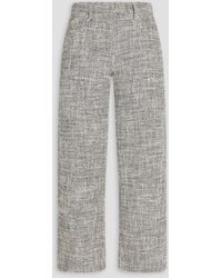 Max Mara - Lira Cropped Cotton-blend Tweed Straight-leg Pants - Lyst