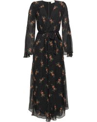 Zimmermann Floral-print Fil Coupé Silk-blend Chiffon Jumpsuit Black