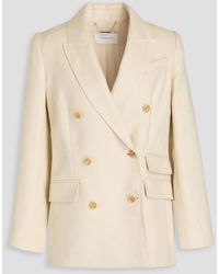 Zimmermann - Double-breasted Linen Blazer - Lyst
