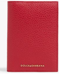 Dolce & Gabbana - Pebbled-leather Passport Cover - Lyst