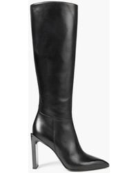 Roberto Cavalli - Kniehohe stiefel aus leder - Lyst