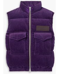 Sacai - Appliquéd Quilted Cotton-Corduroy Down Vest - Lyst