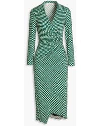 Diane von Furstenberg - Palmira Wrap-effect Printed Jersey Midi Dress - Lyst