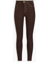 L'Agence - Marguerite Coated High-rise Skinny Jeans - Lyst