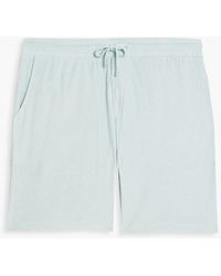 Frescobol Carioca - Augusto Cotton, Lyocell And Linen-blend Terry Drawstring Shorts - Lyst