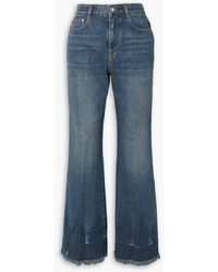 Stella McCartney - Frayed High-rise Flared Jeans - Lyst