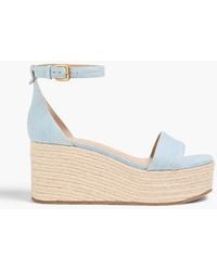 Veronica Beard - Gianna Denim Espadrille Wedge Sandals - Lyst