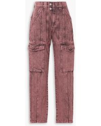Isabel Marant - Vayoneo Acid-wash High-rise Tapered Jeans - Lyst
