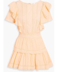 LoveShackFancy - Natasha Lace-trimmed Fil Coupé Cotton Mini Dress - Lyst