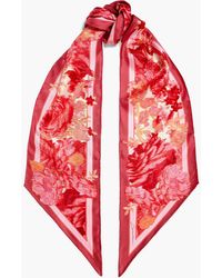 Zimmermann - Schal aus seide mit floralem print - Lyst