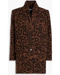 IRO - Leopard-print Felt Wool And Alpaca-blend Felt Coat - Lyst