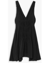 Isabel Marant - Nalatia Gathered Silk Crepe De Chine Mini Dress - Lyst